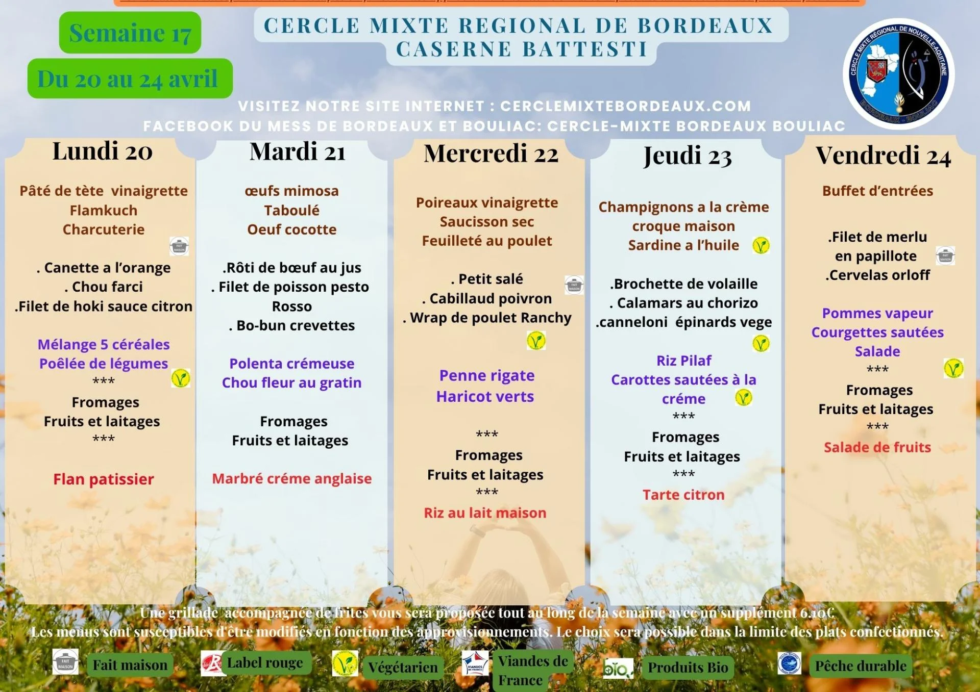 Battesti du 20 au 24 avril 2026