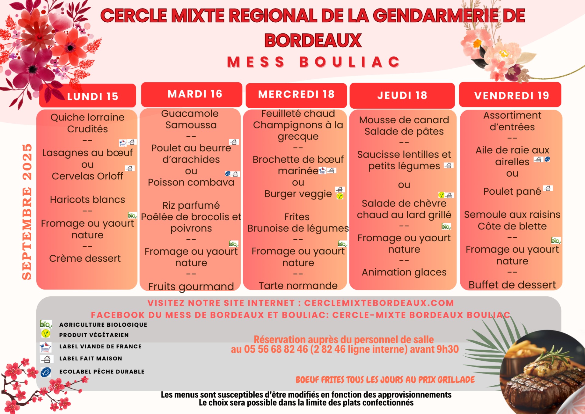 Menu bouliac 2025 2eme semaine 8