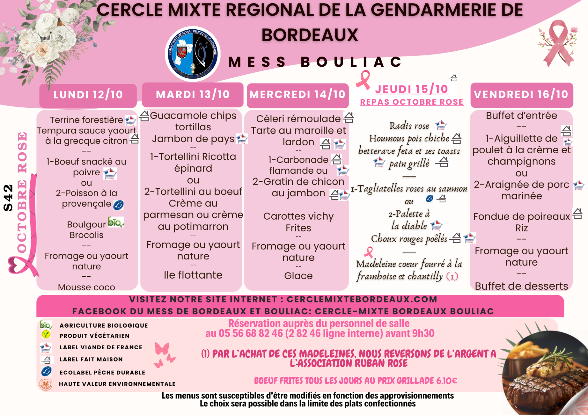 Menu Bouliac S42 2026